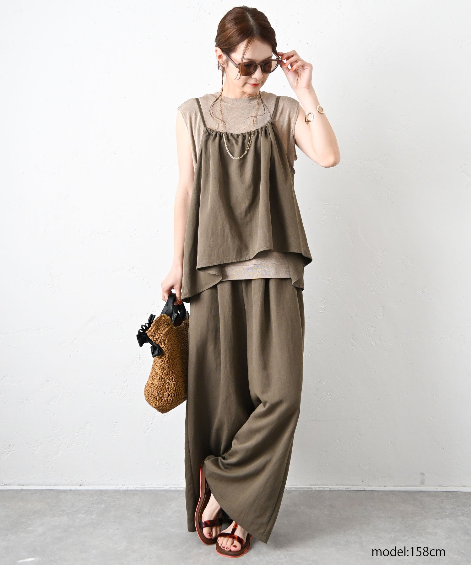 HUMIS プリント コットン セットアップ HUMS｜チノキャミソールセットアップ [[2512713]][C] | ma28 ONLINE STORE