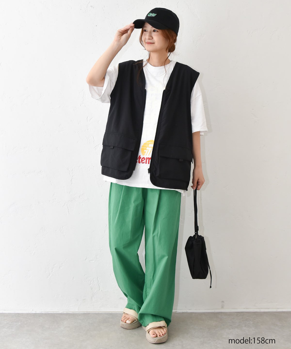 IN THE MARKET｜Vネックナイロンベスト [[C-2544]][C]