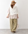 hagumu｜ギャザー切替カットソー [[C-761]][C]
