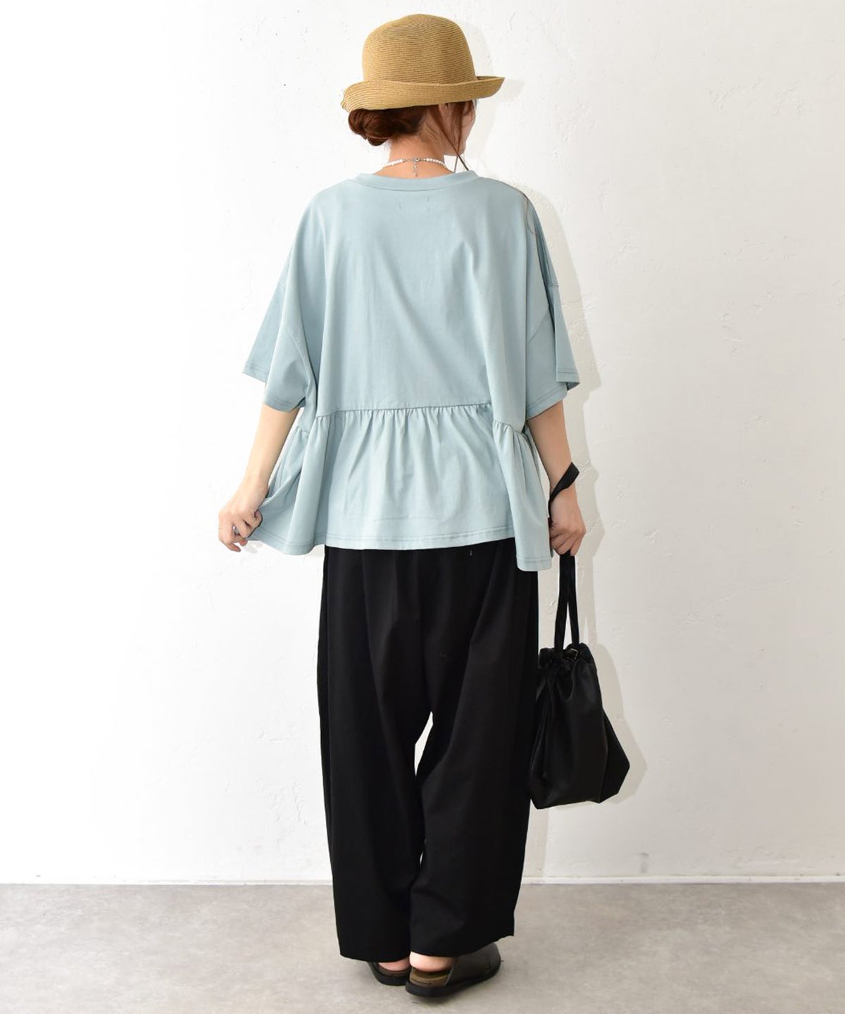 hagumu｜ギャザー切替カットソー [[C-761]][C]