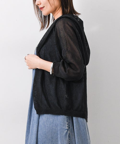 W｜【日本製】和紙ニットフード羽織 [[194-39462]][F] | ma28 ONLINE STORE