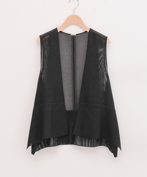 Dignite collier ナイロンジップベスト　ブラック Dignite collier｜メッシュジレ [[80268212]][F] | ma28 ONLINE STORE