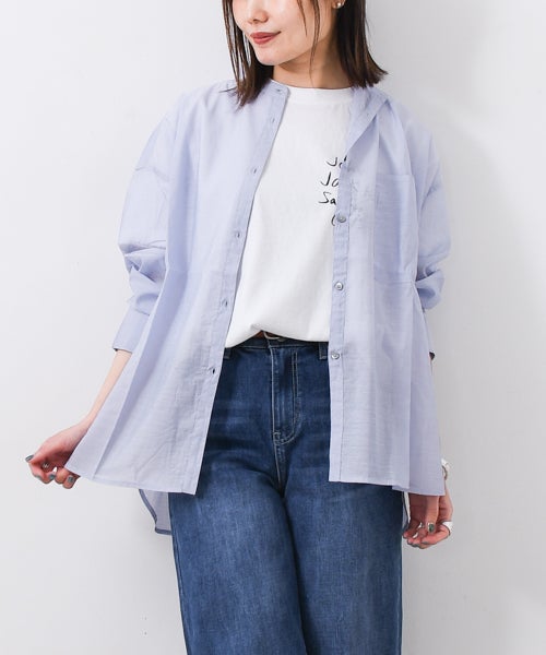 Hymn LIPA｜バンドカラーオーバーシャツ [[WLN5078]][F] | ma28 ONLINE