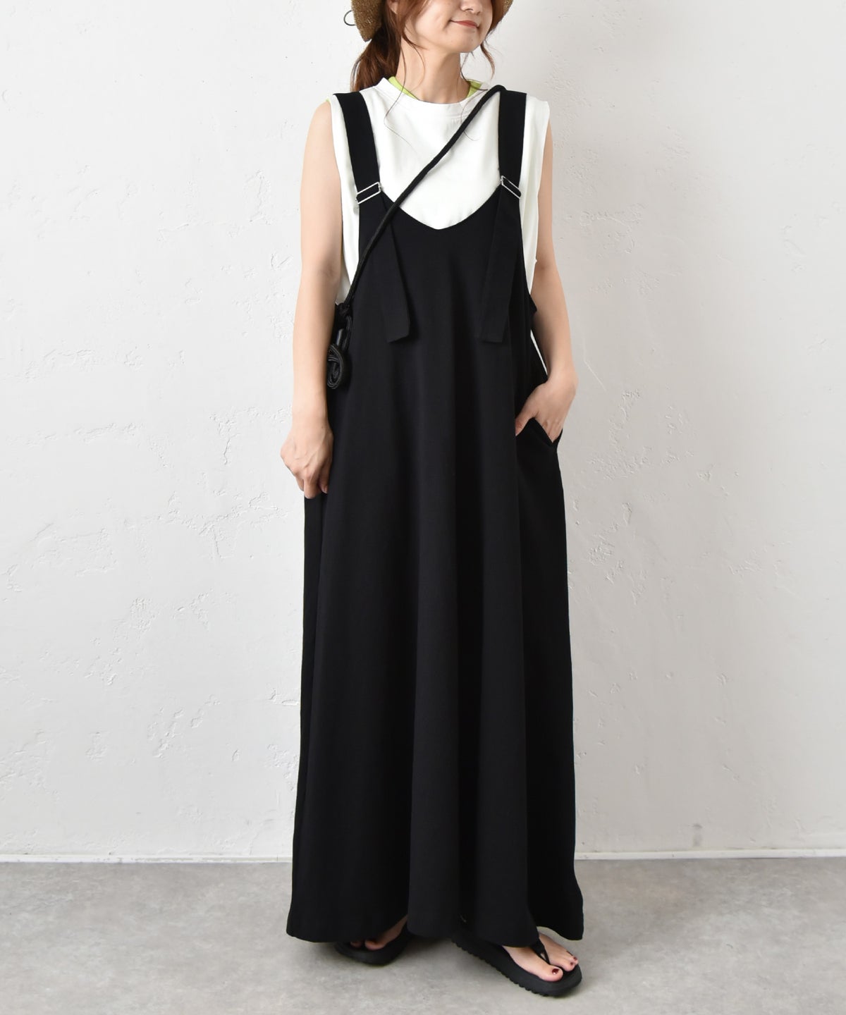 Our.｜カット素材ジャンバースカート [[C-9055]][C]