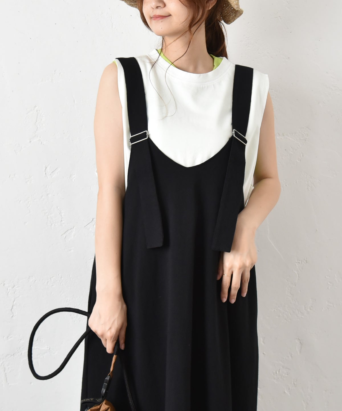 Our.｜カット素材ジャンバースカート [[C-9055]][C]