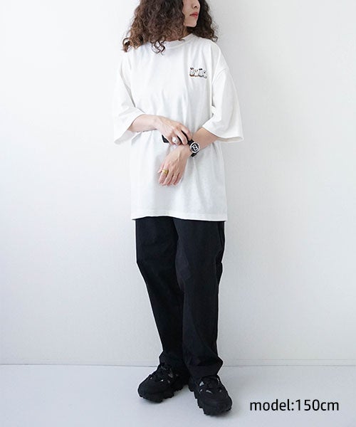 day standard｜度詰め天竺アニマル刺繍プリント　Tee [[111982]][D]