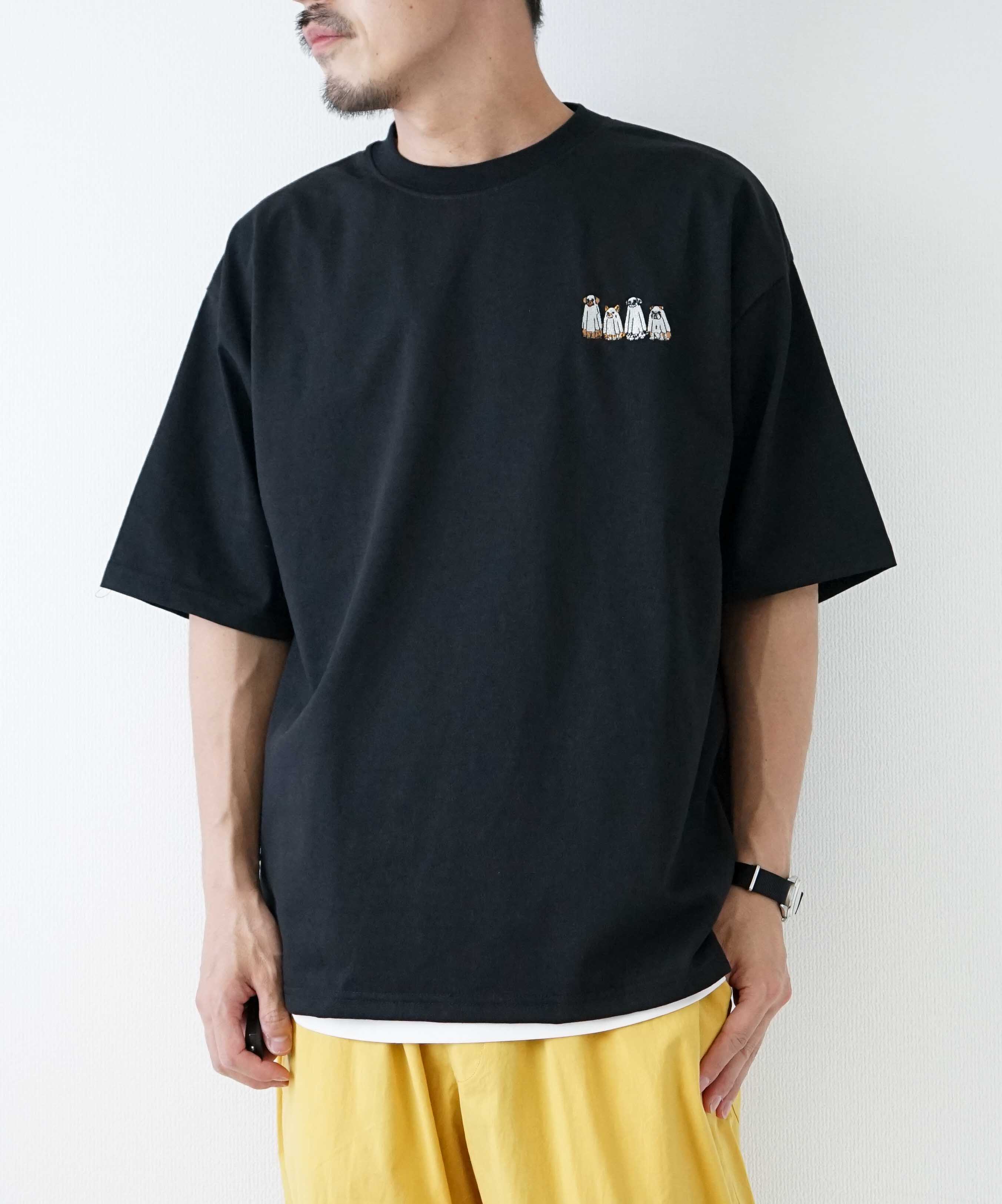 day standard｜度詰め天竺アニマル刺繍プリントTee [[111982]][D