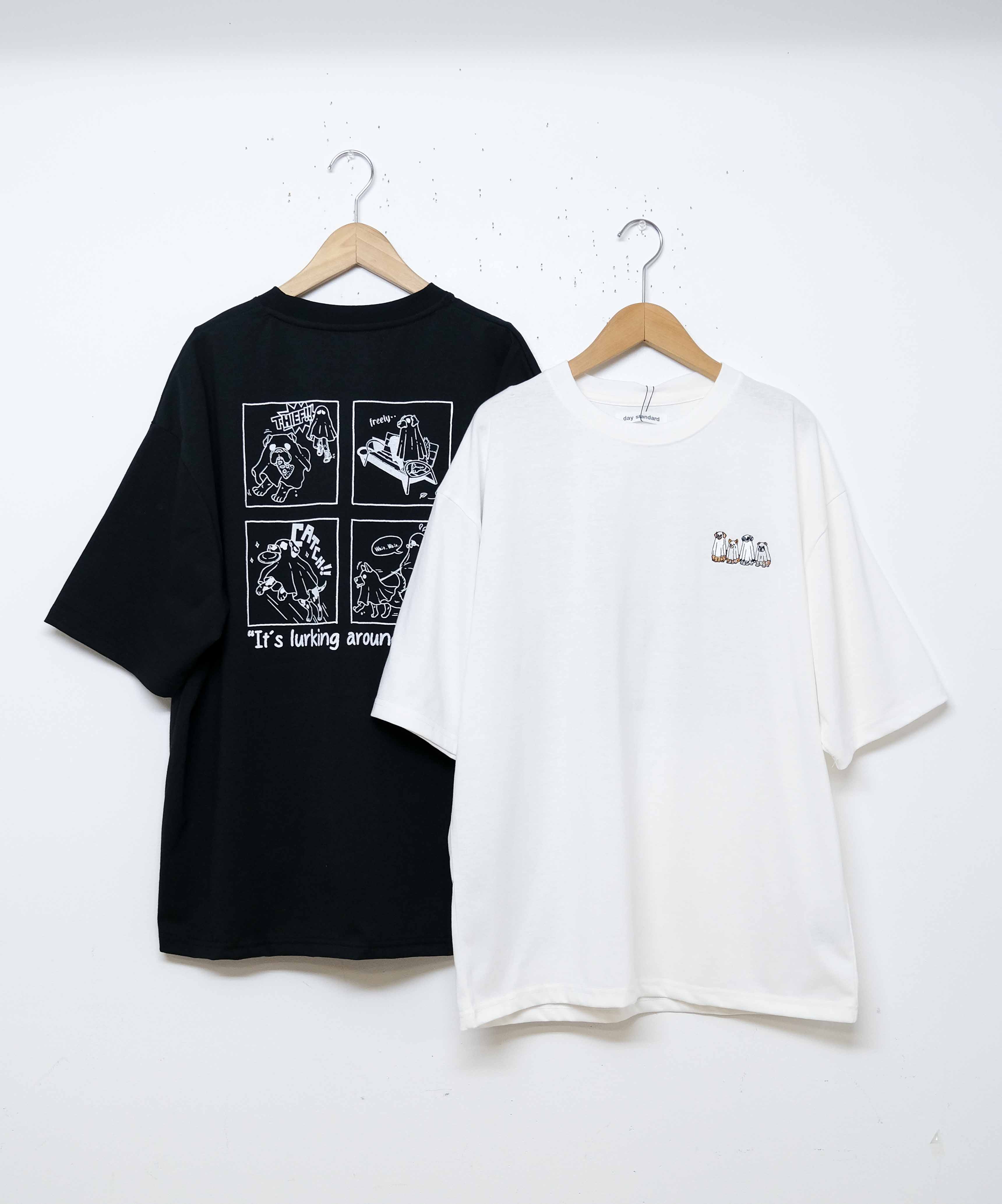 day standard｜度詰め天竺アニマル刺繍プリントTee [[111982]][D