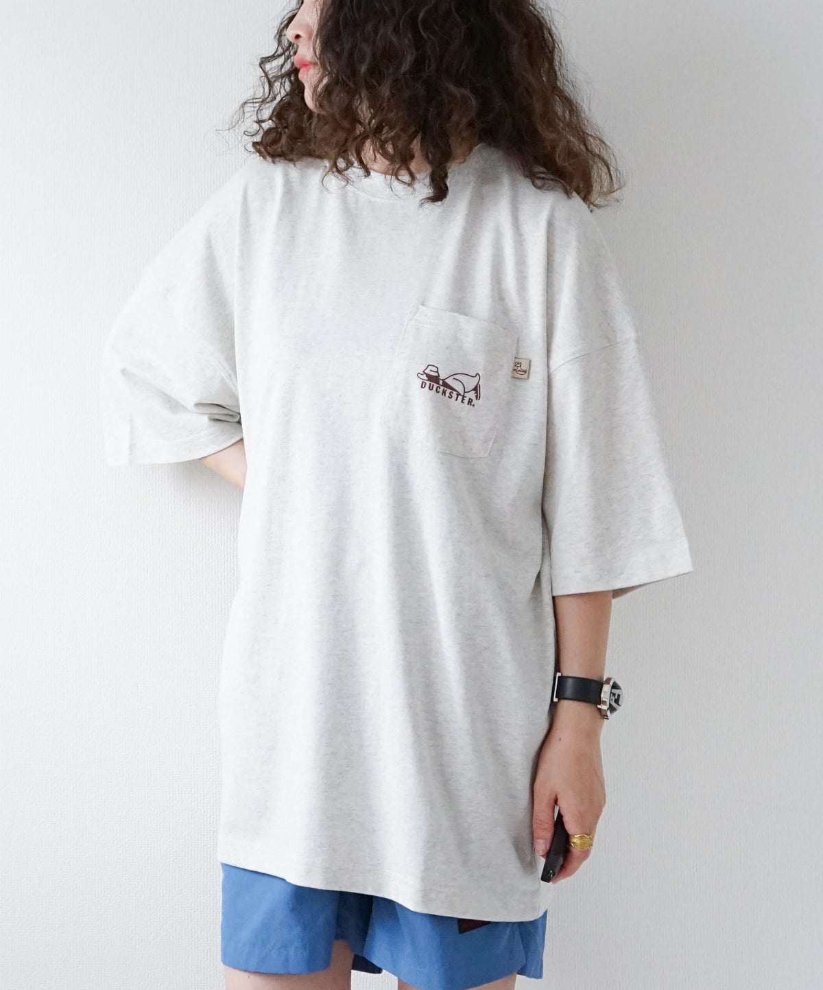 duckster｜吸水速乾 LOOSE FIT ポケットTEE（COFFEE) [[950202]][D]