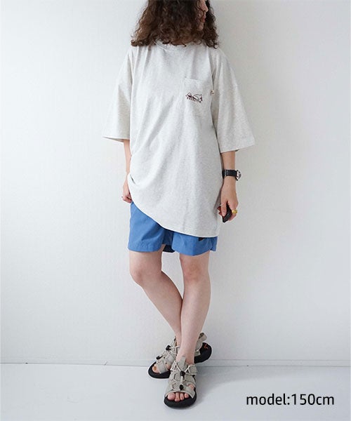 duckster｜吸水速乾 LOOSE FIT ポケットTEE（COFFEE) [[950202]][D]
