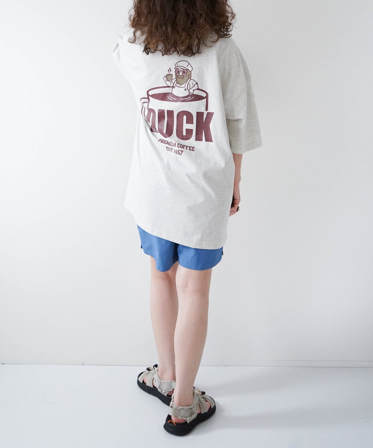 duckster｜吸水速乾 LOOSE FIT ポケットTEE（COFFEE) [[950202]][D]