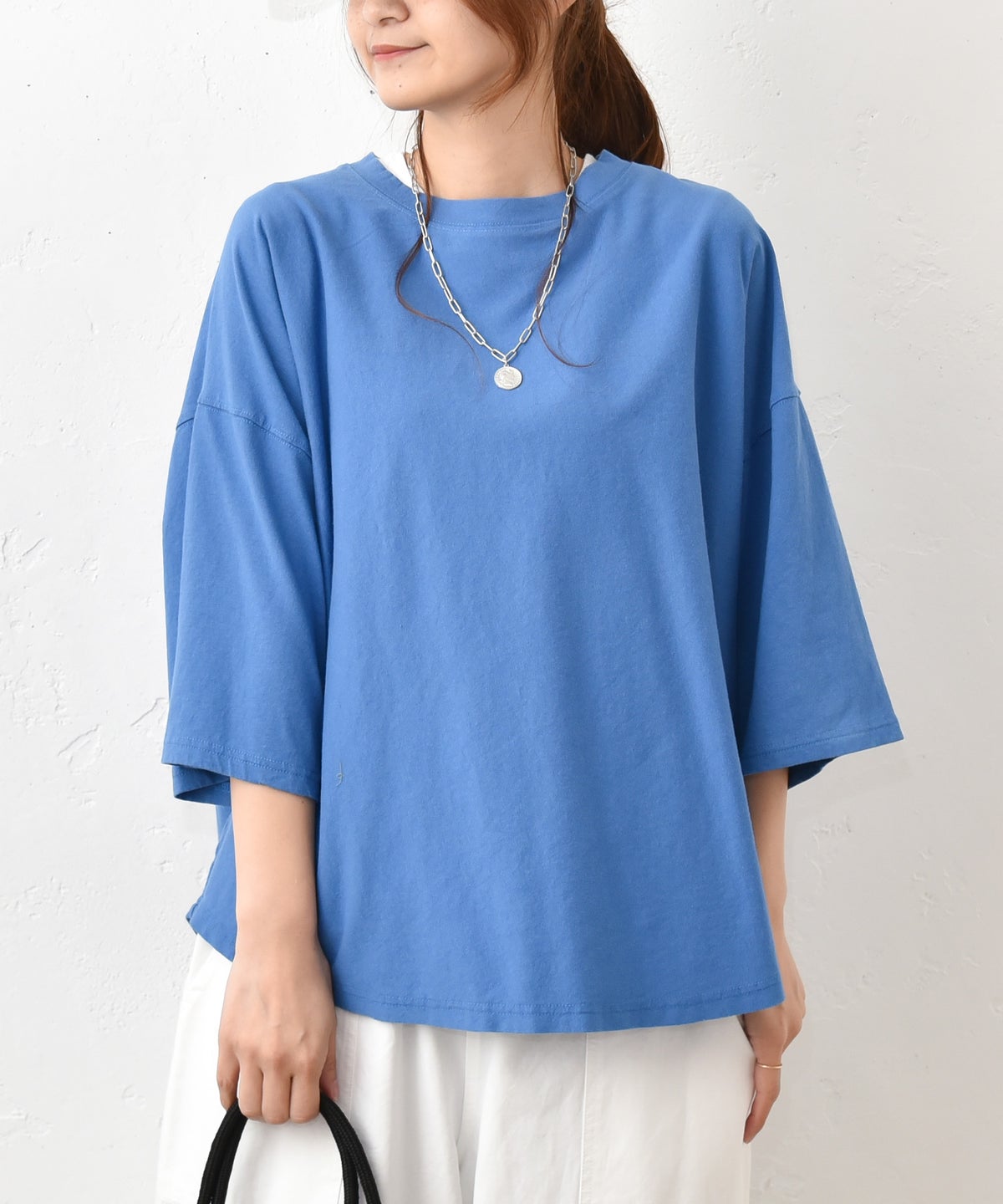 Our.｜クルーネック5分袖カットソー [[C-9066]][C]
