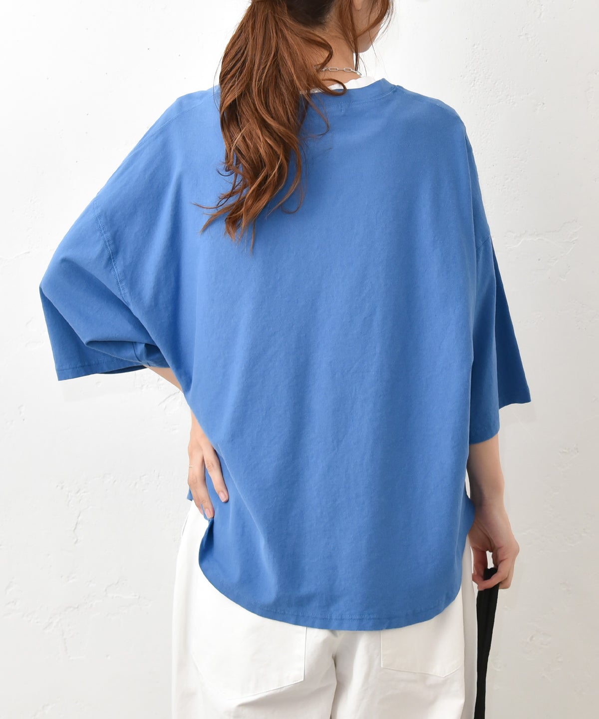 Our.｜クルーネック5分袖カットソー [[C-9066]][C]