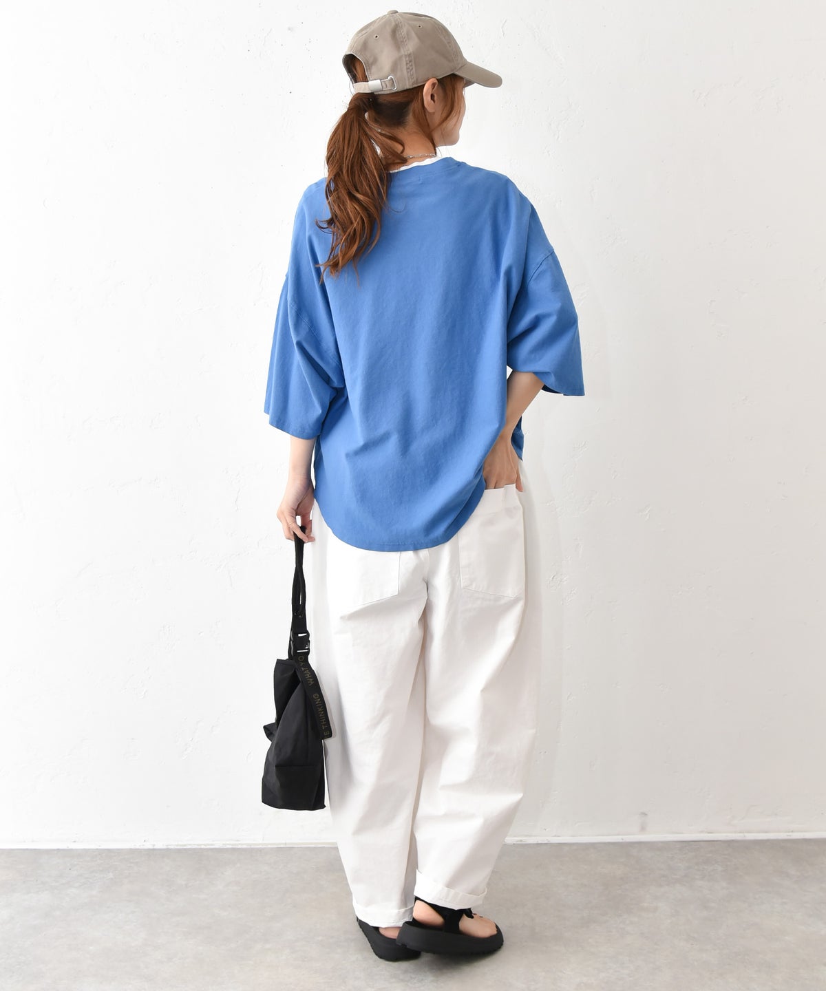 Our.｜クルーネック5分袖カットソー [[C-9066]][C]