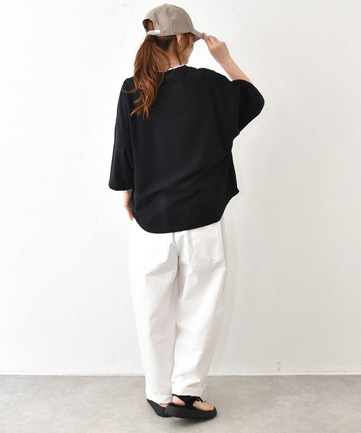 Our.｜クルーネック5分袖カットソー [[C-9066]][C]