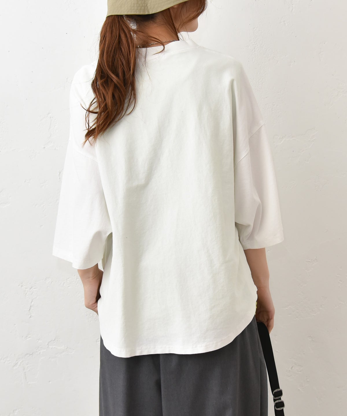 Our.｜クルーネック5分袖カットソー [[C-9066]][C]