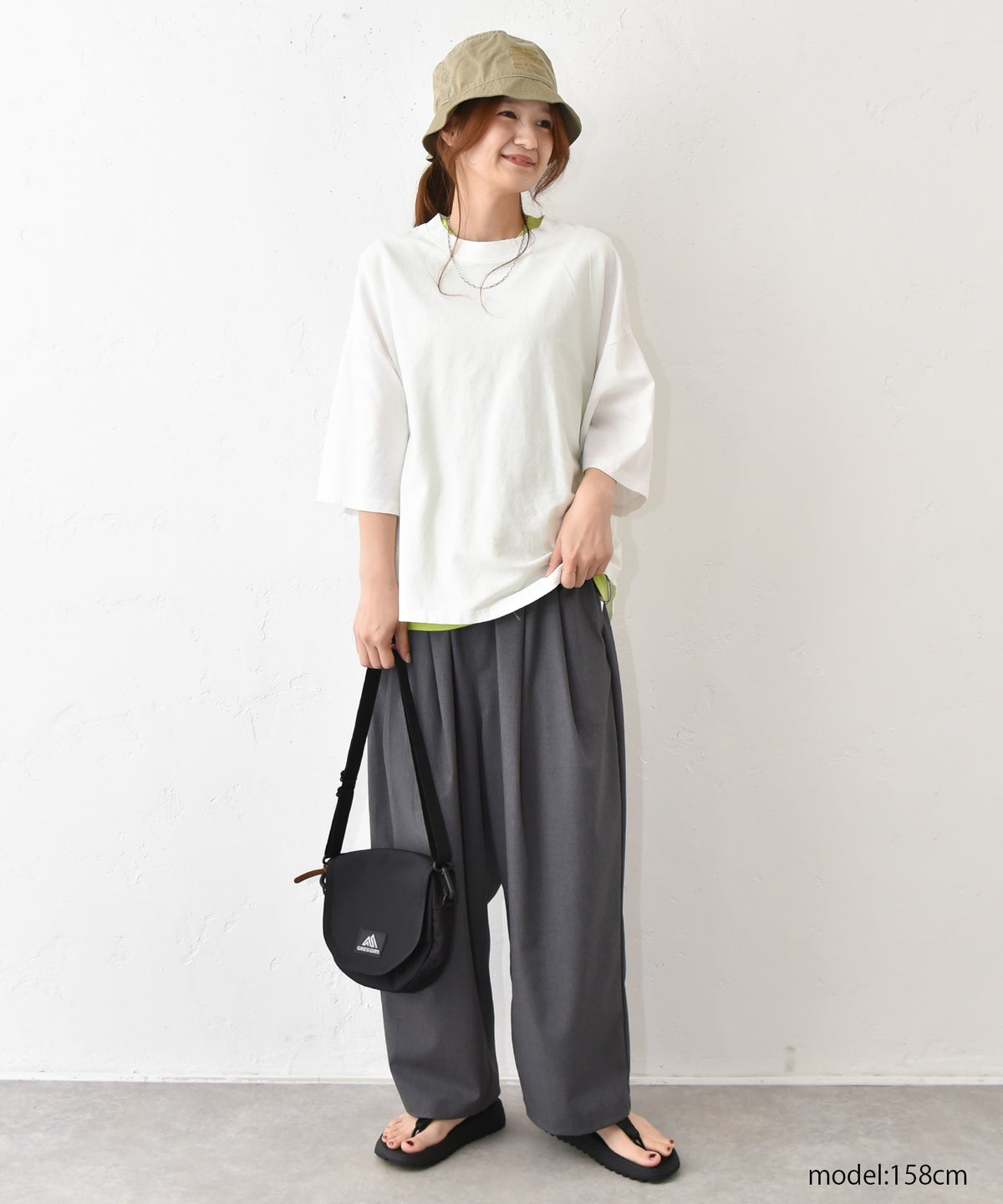Our.｜クルーネック5分袖カットソー [[C-9066]][C]