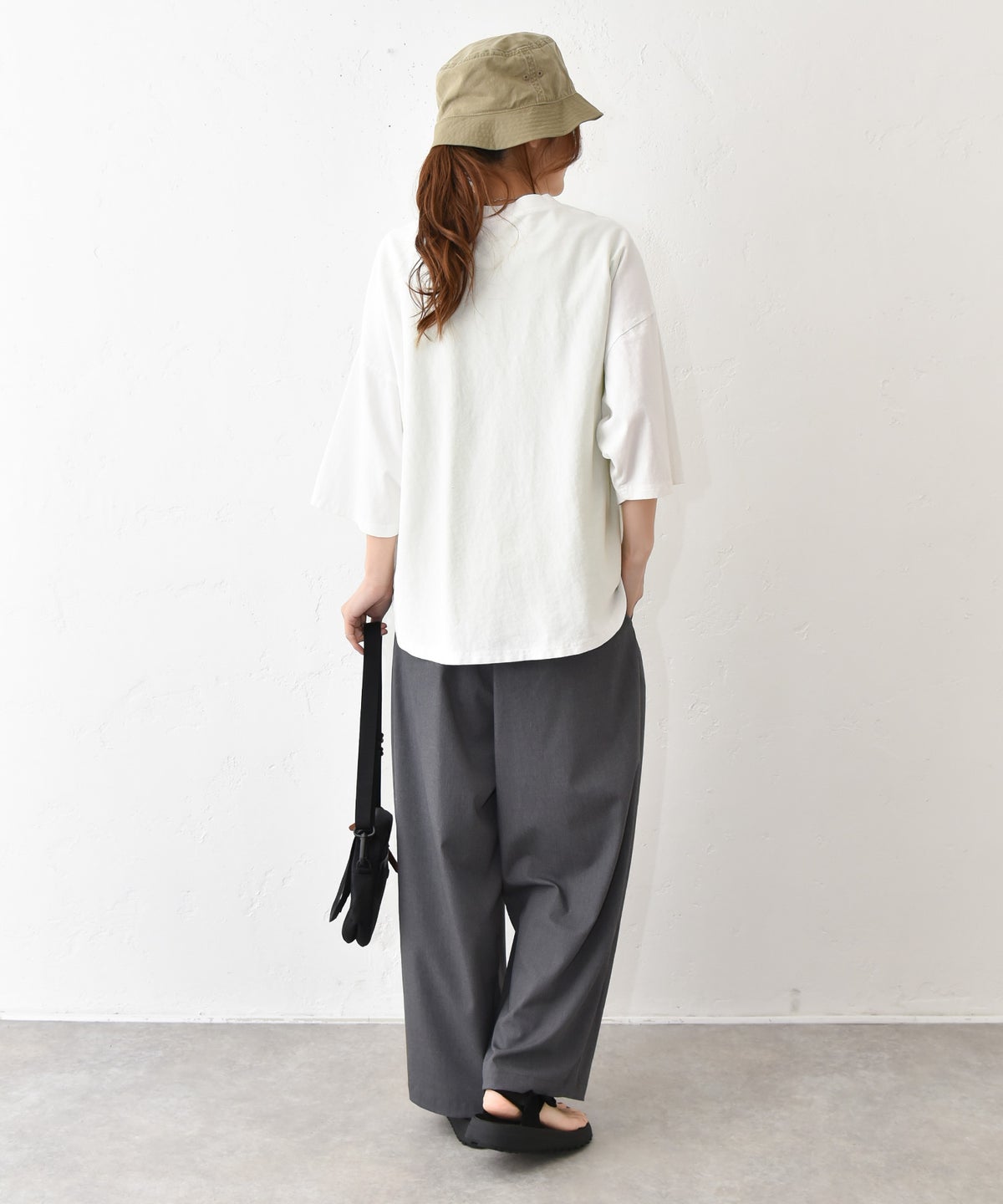 Our.｜クルーネック5分袖カットソー [[C-9066]][C]