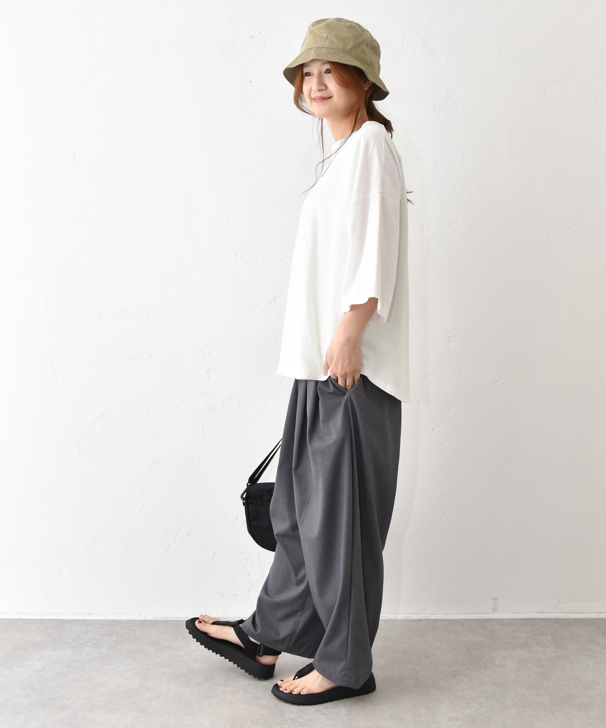 Our.｜クルーネック5分袖カットソー [[C-9066]][C]
