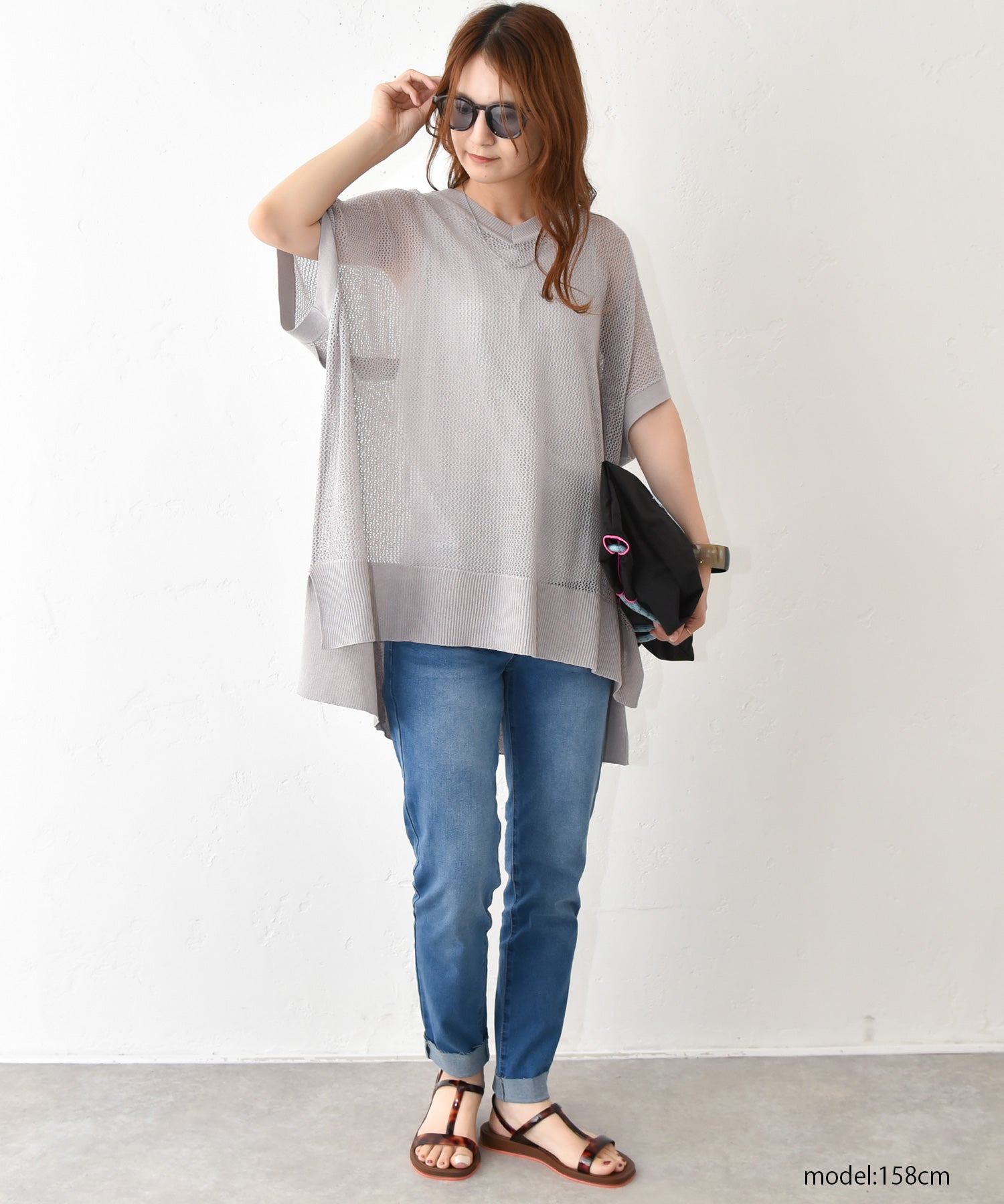HUMS｜メッシュニットチュニック [[RNK-2661]][C] | ma28 ONLINE STORE