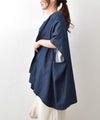 hagumu｜5OZデニムワイドドルマンシャツ [[740908262]][C]