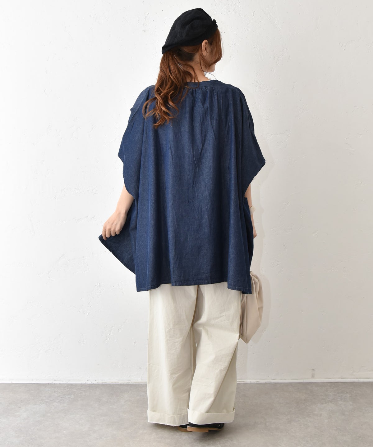 hagumu｜5OZデニムワイドドルマンシャツ [[740908262]][C]