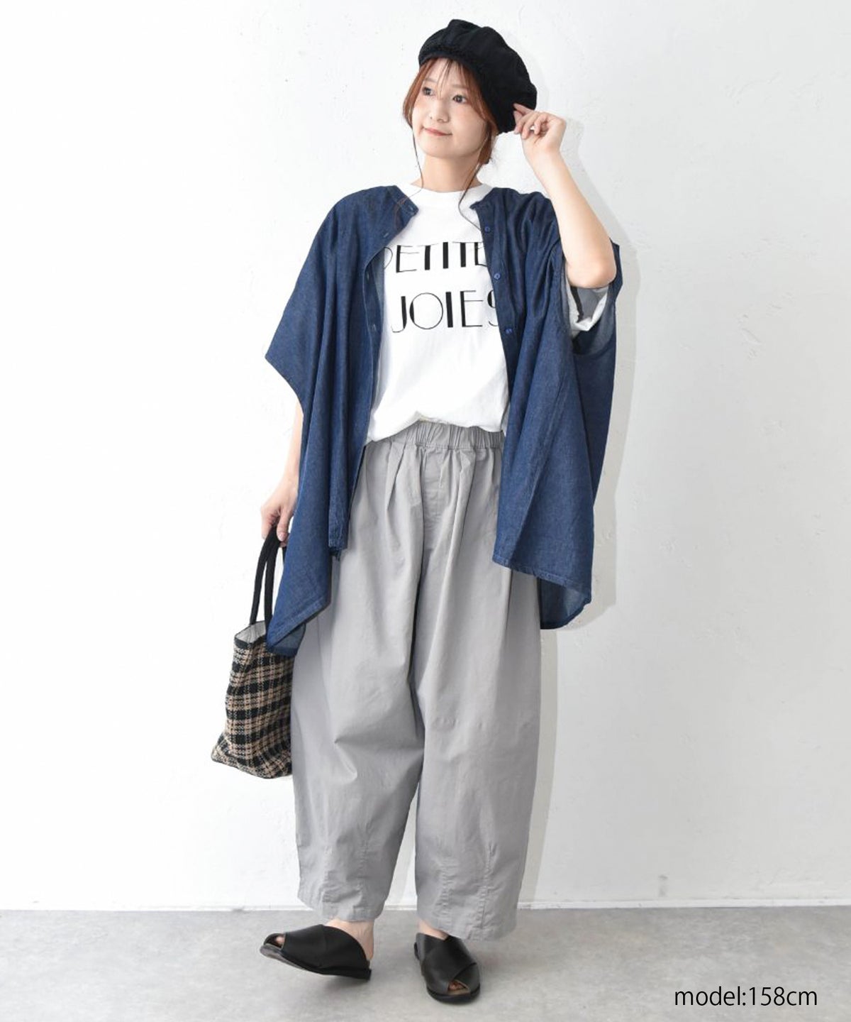hagumu｜5OZデニムワイドドルマンシャツ [[740908262]][C]