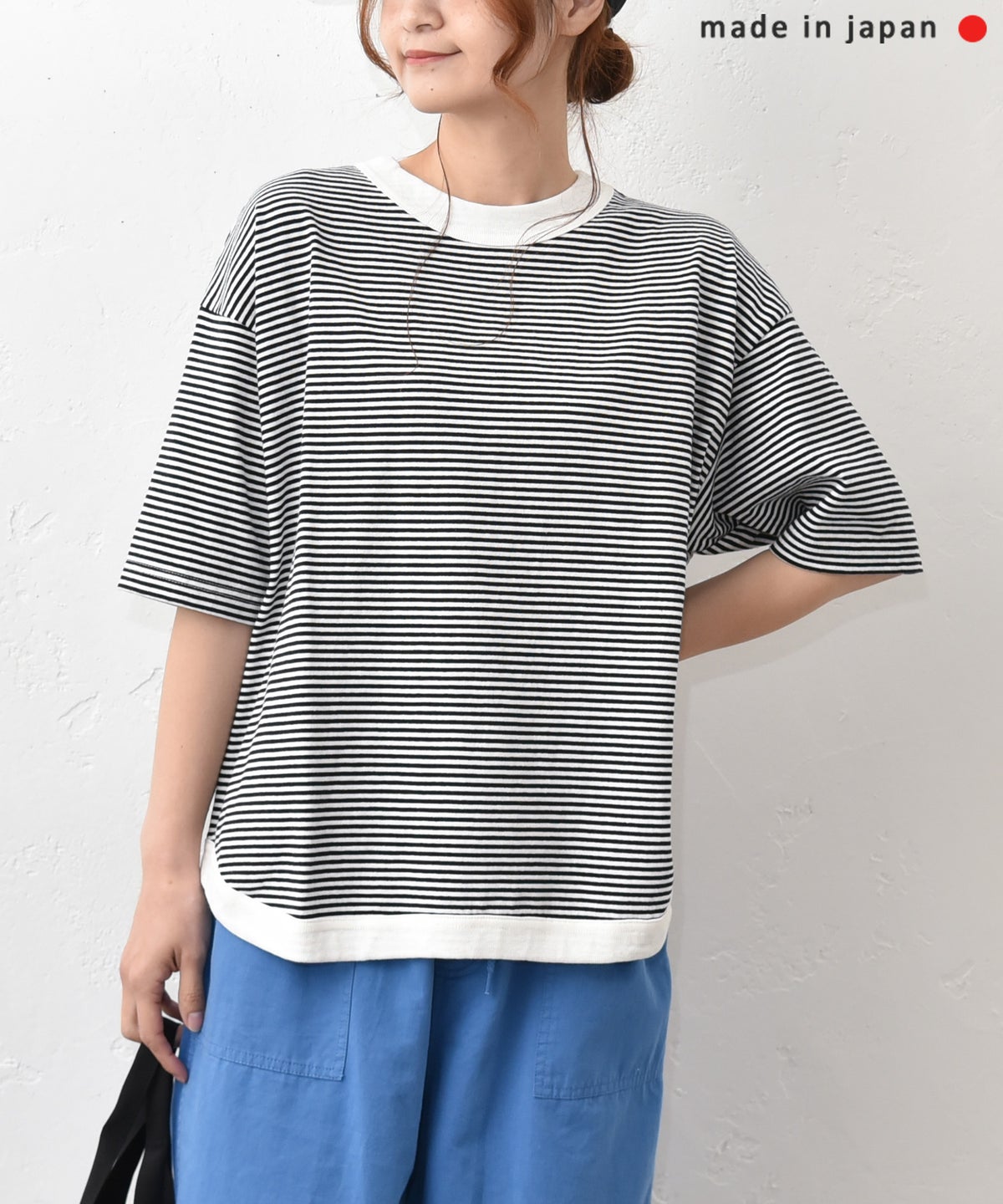 and quarter｜ヘムラウンドボーダープルオーバー [[MA-521025]][C]