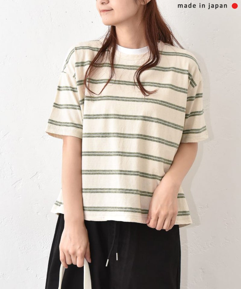 and quarter｜イモーションボーダーカットソー [[MA-7923]][C]
