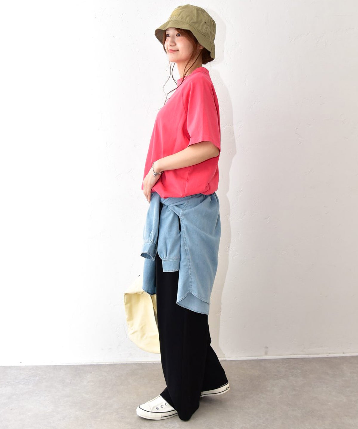 her.｜ロックステッチ入り天竺Tee 半袖 (Short Sleeve)-パック入り [[131231PK-A]][C]