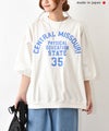BLUE LAKE MARKET｜セットインスリーブ プリントプルオーバー [[B-521030]][C]