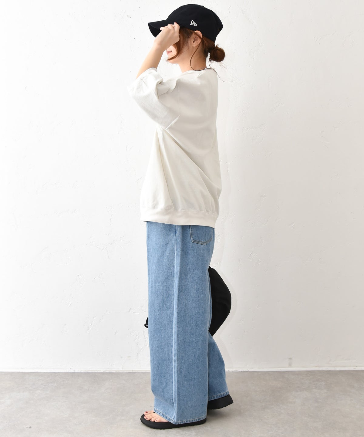 BLUE LAKE MARKET｜セットインスリーブ プリントプルオーバー [[B-521030]][C]