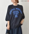 BLUE LAKE MARKET｜セットインスリーブ プリントプルオーバー [[B-521030]][C]