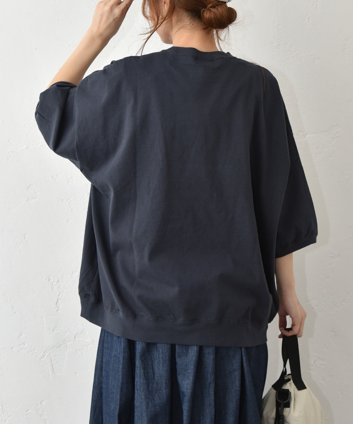 BLUE LAKE MARKET｜セットインスリーブ プリントプルオーバー [[B-521030]][C]
