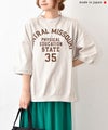 BLUE LAKE MARKET｜セットインスリーブ プリントプルオーバー [[B-521030]][C]