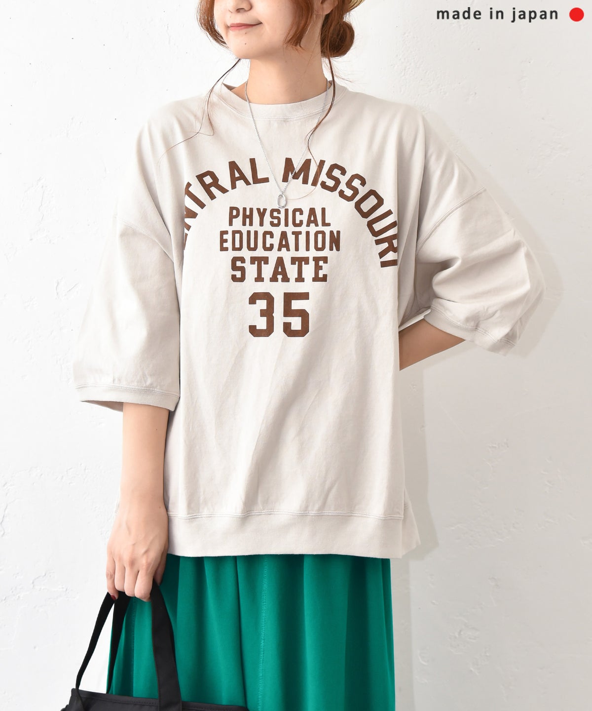 BLUE LAKE MARKET｜セットインスリーブ プリントプルオーバー [[B-521030]][C]