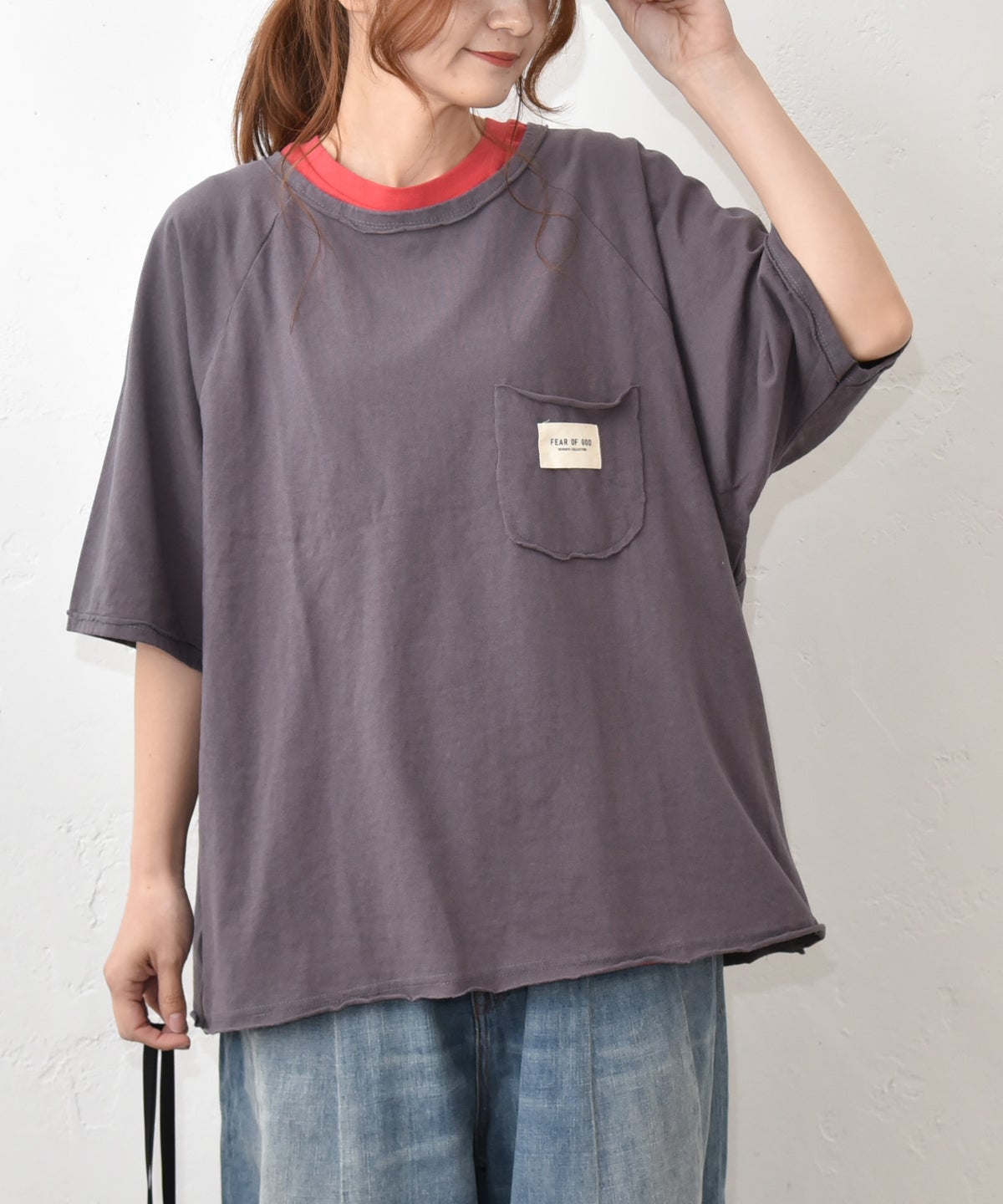 IN THE MARKET｜ワッペン付きポケットロゴT [[C-2596]][C]