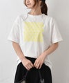 hagumu｜半袖プリントTee（ハニカム） [[C-771]][C]