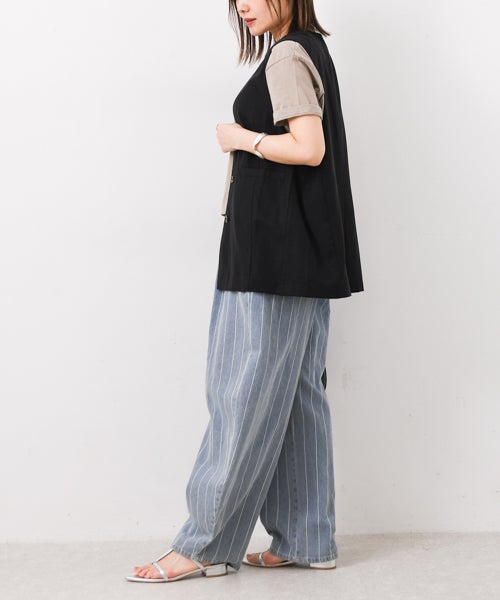Hymn LIPA｜ヒッコリーストライプモロッコパンツ [[IZK26025]][F