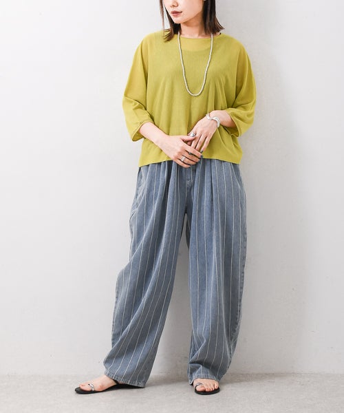 Hymn LIPA｜ヒッコリーストライプモロッコパンツ [[IZK26025]][F