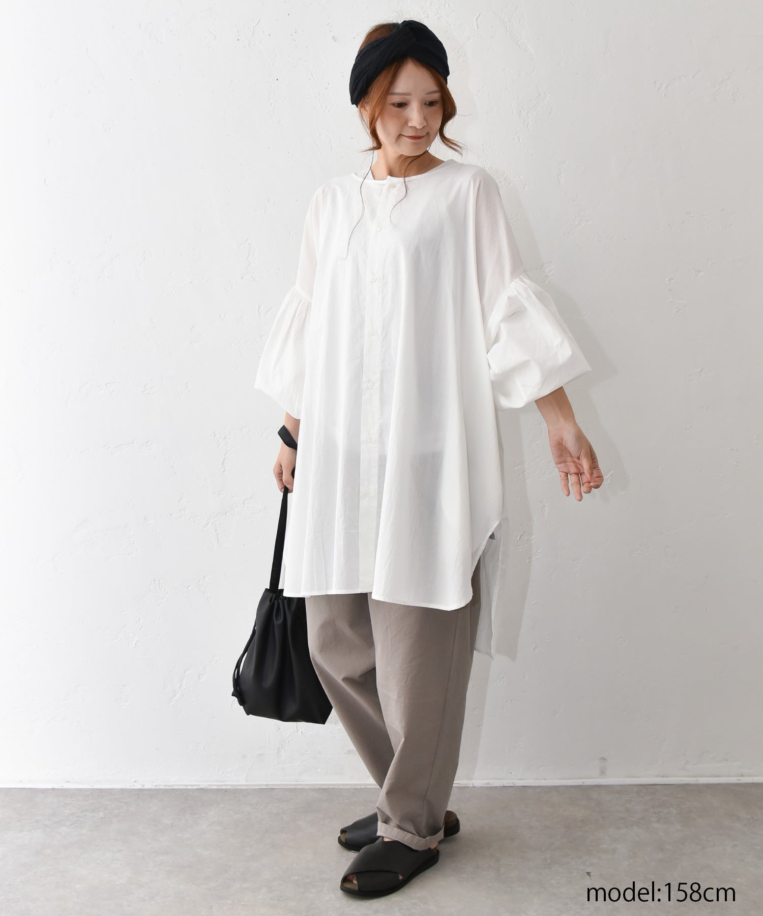 OHGA チュニック hagumu｜ボリュームスリーブ前開きチュニック [[hag-203]][C] | ma28