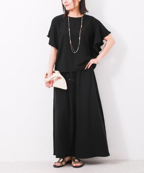 Dignite collier｜ストレッチシフォンスカート [[80268307]][F] | ma28