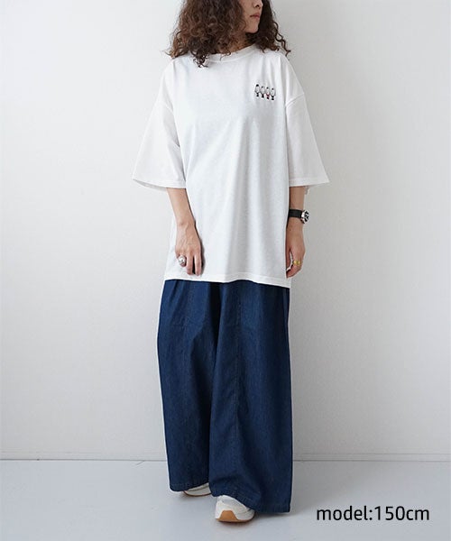 day standard｜度詰め天竺オバケ刺繍プリントTEE [[1119day standard｜度詰め天竺オバケ刺繍プリントTEE [[111983]][D]83]][D]