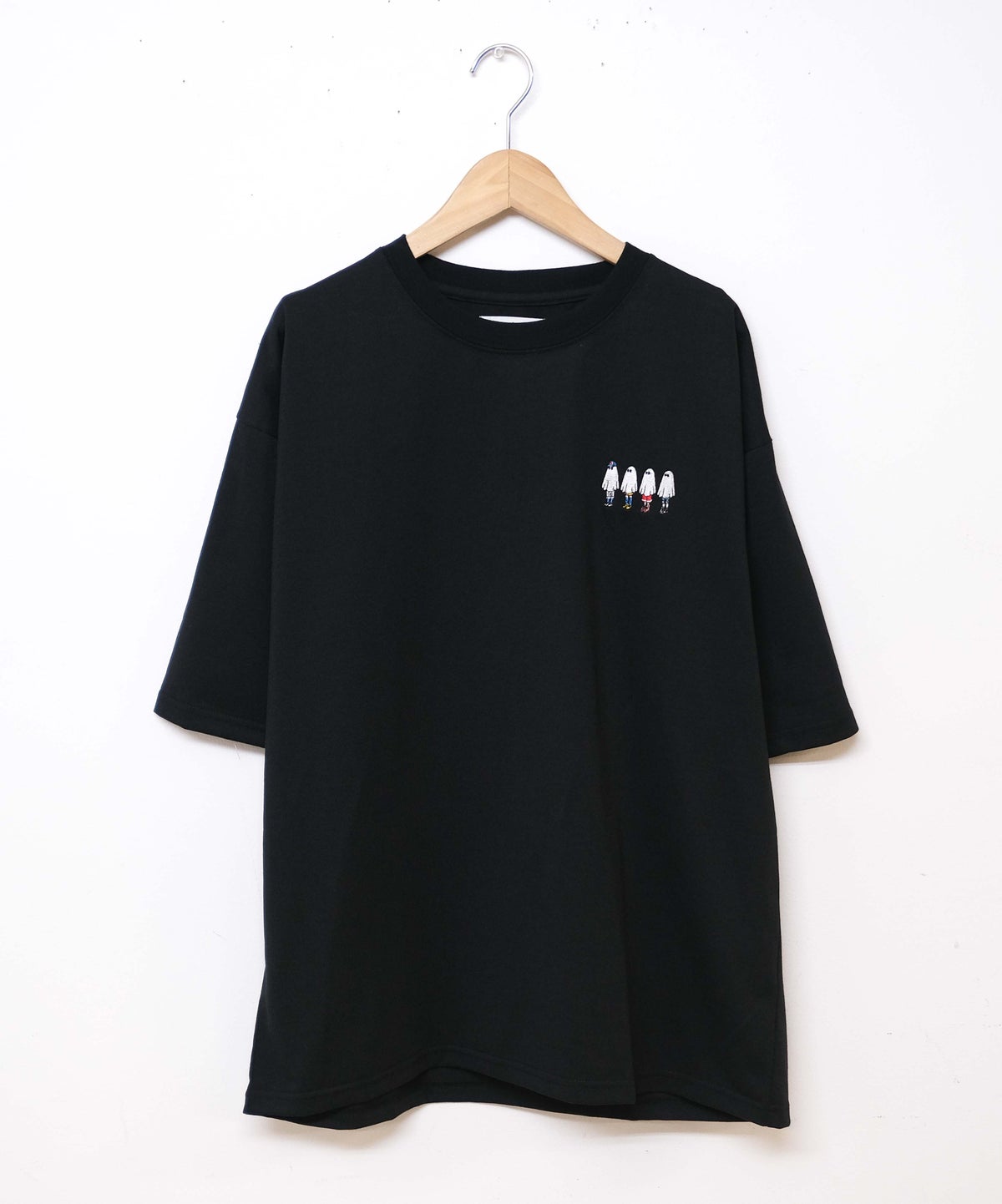 day standard｜度詰め天竺オバケ刺繍プリントTEE [[111983]][D]