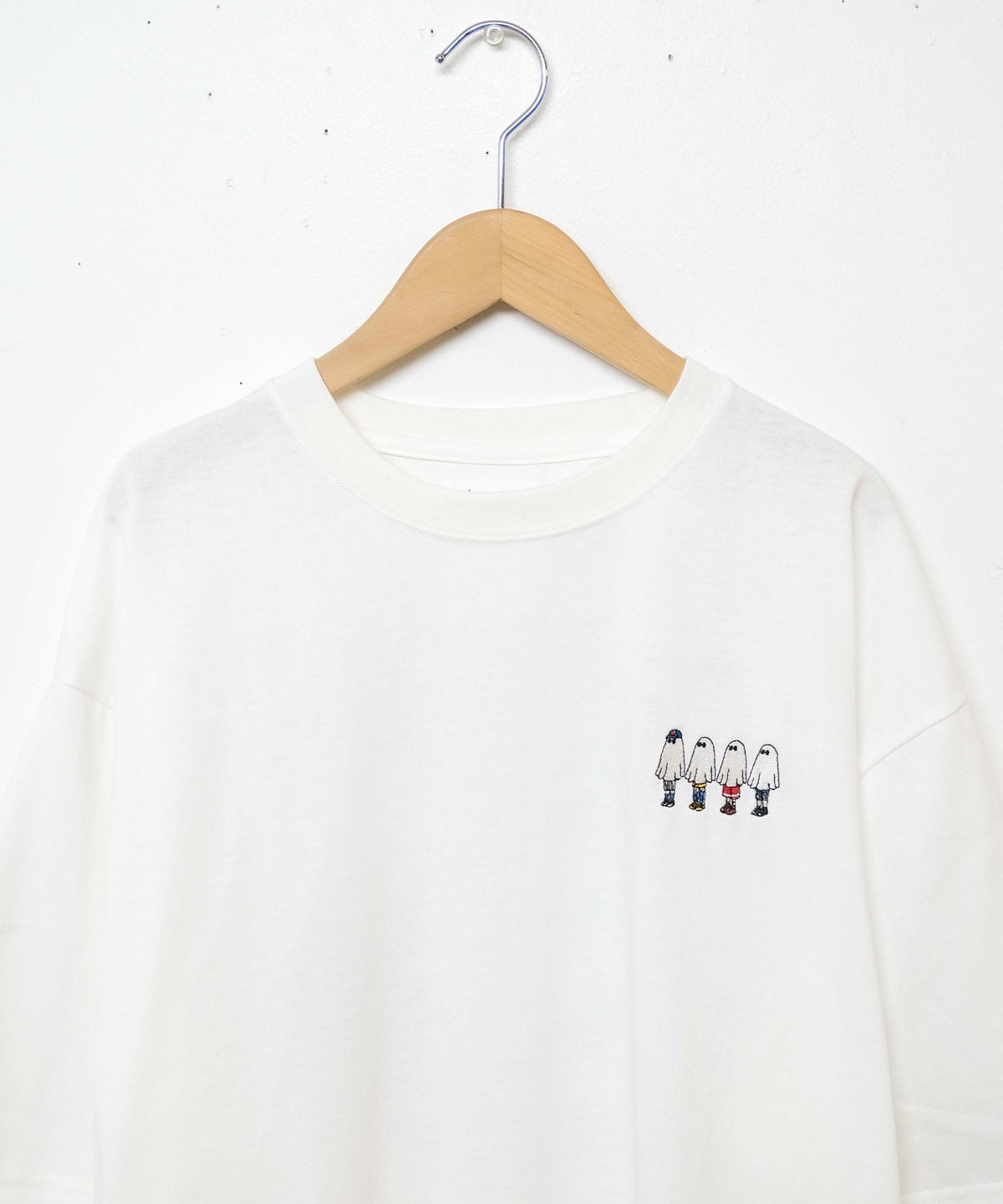 day standard｜度詰め天竺オバケ刺繍プリントTEE [[111983]][D]