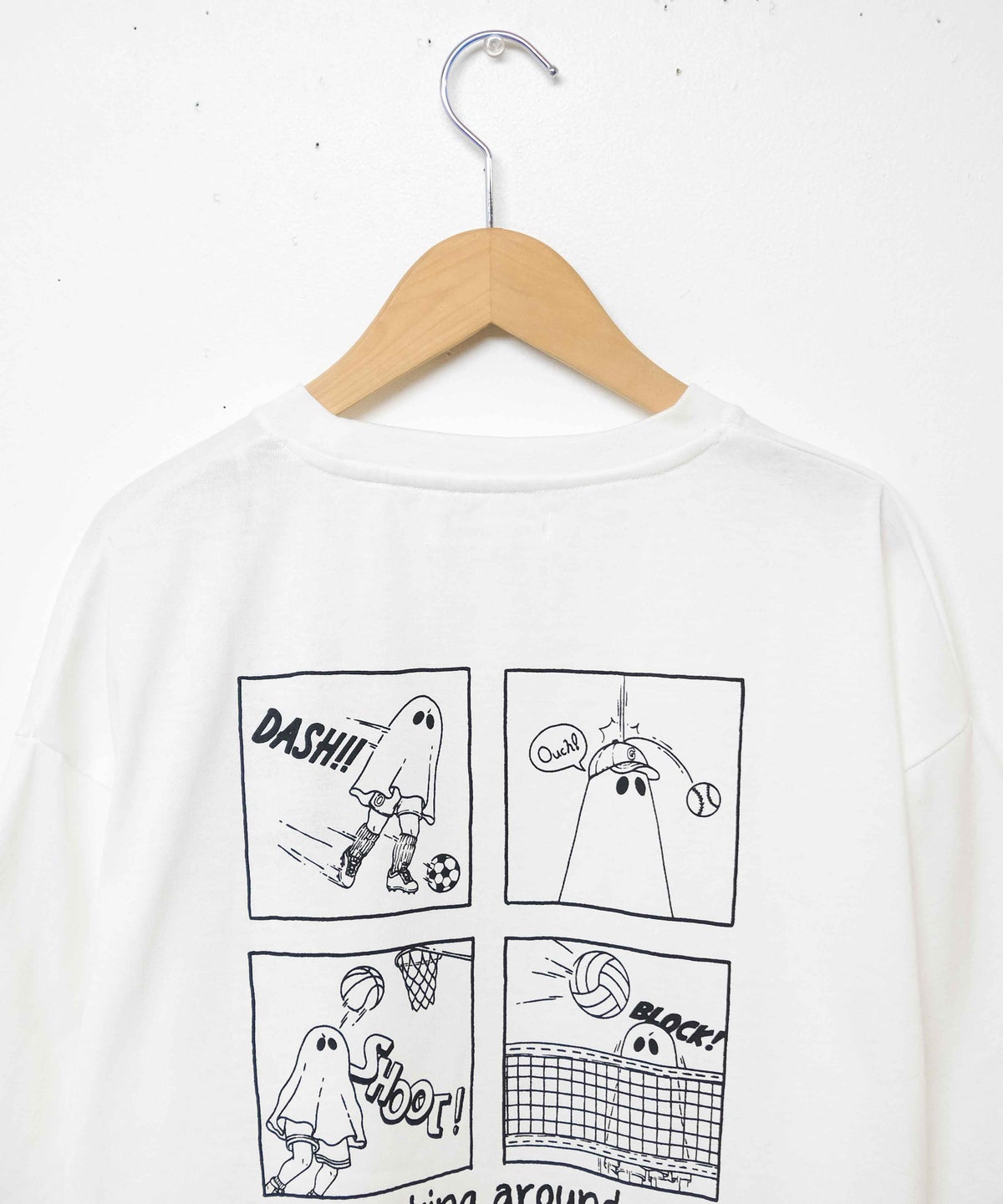 day standard｜度詰め天竺オバケ刺繍プリントTEE [[111983]][D]