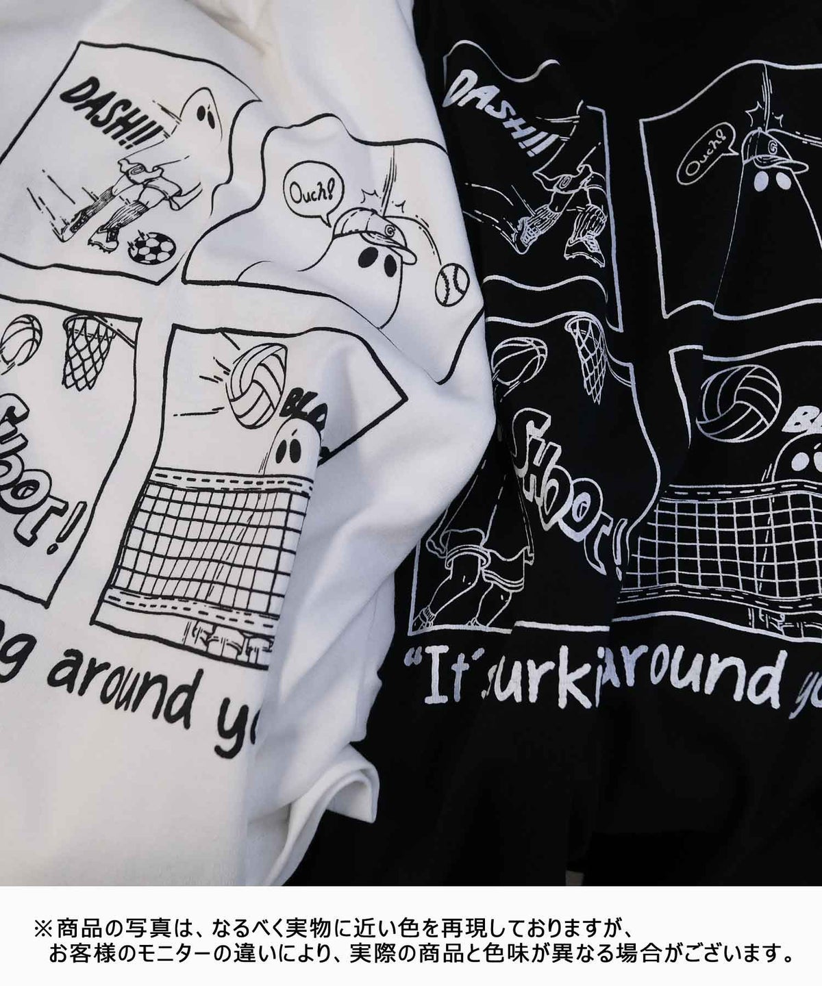 day standard｜度詰め天竺オバケ刺繍プリントTEE [[111983]][D]