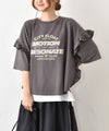 IN THE MARKET｜袖フリルBIGプリントTシャツ [[30033162]][C]