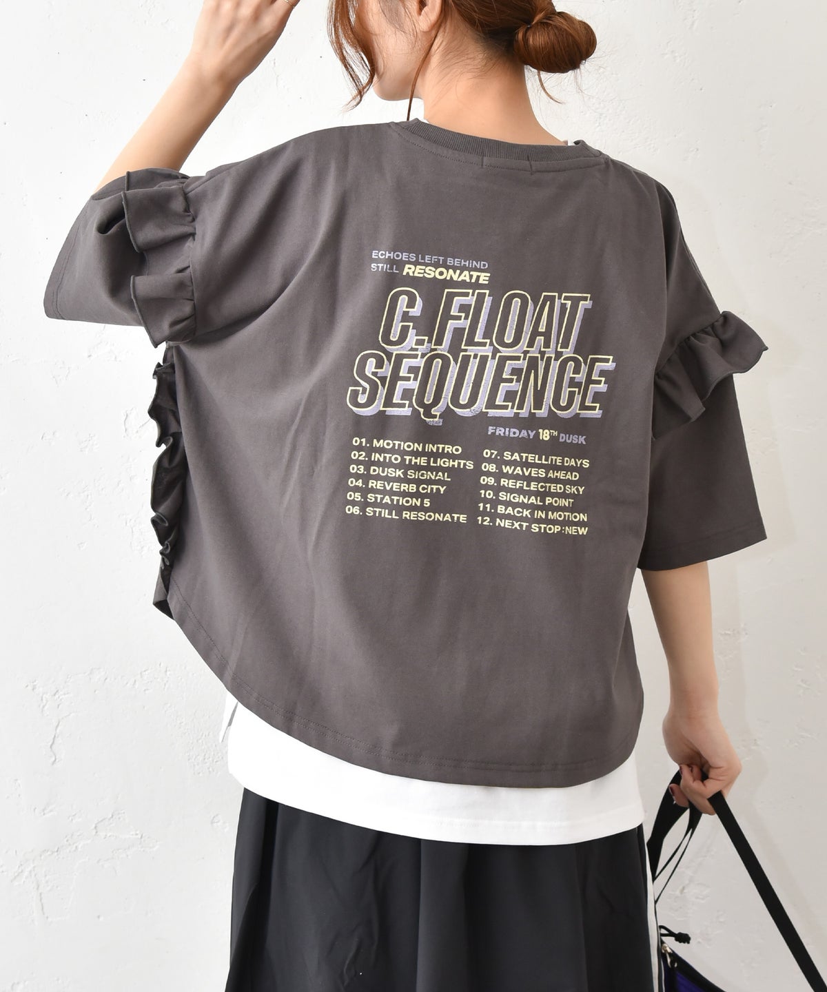 IN THE MARKET｜袖フリルBIGプリントTシャツ [[30033162]][C]