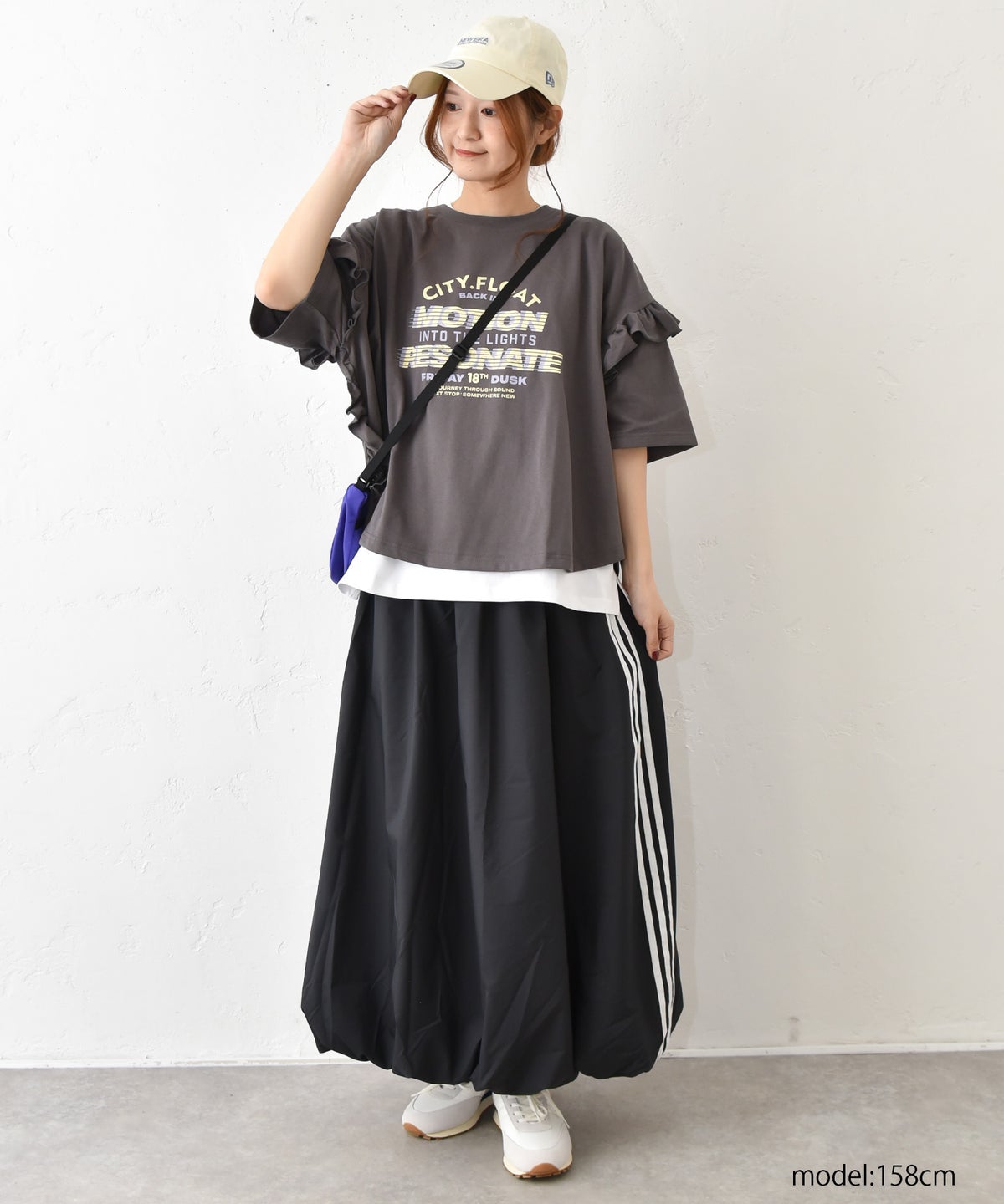 IN THE MARKET｜袖フリルBIGプリントTシャツ [[30033162]][C]